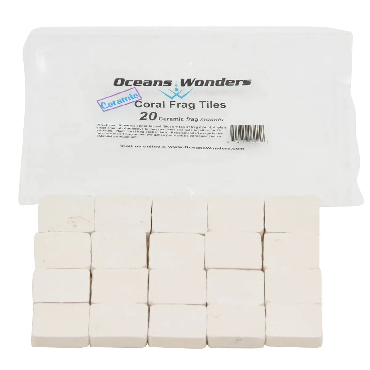 Oceans Wonders 1.25" Ceramic Coral Frag Disks - 20 Pack