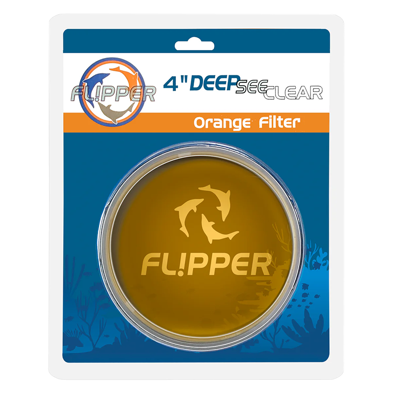 Flipper Deep See Clear Magnetically Mounted Magnified Aquarium Viewer Orange Filter Lens