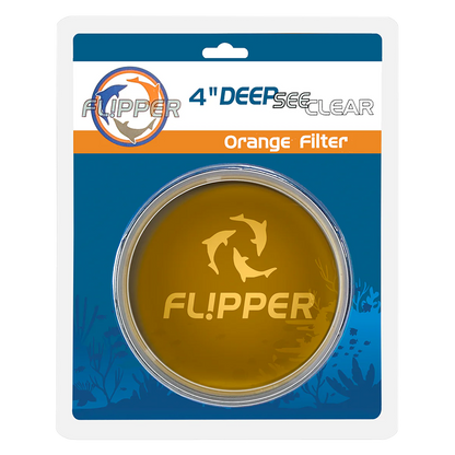 Flipper Deep See Clear Magnetically Mounted Magnified Aquarium Viewer Orange Filter Lens