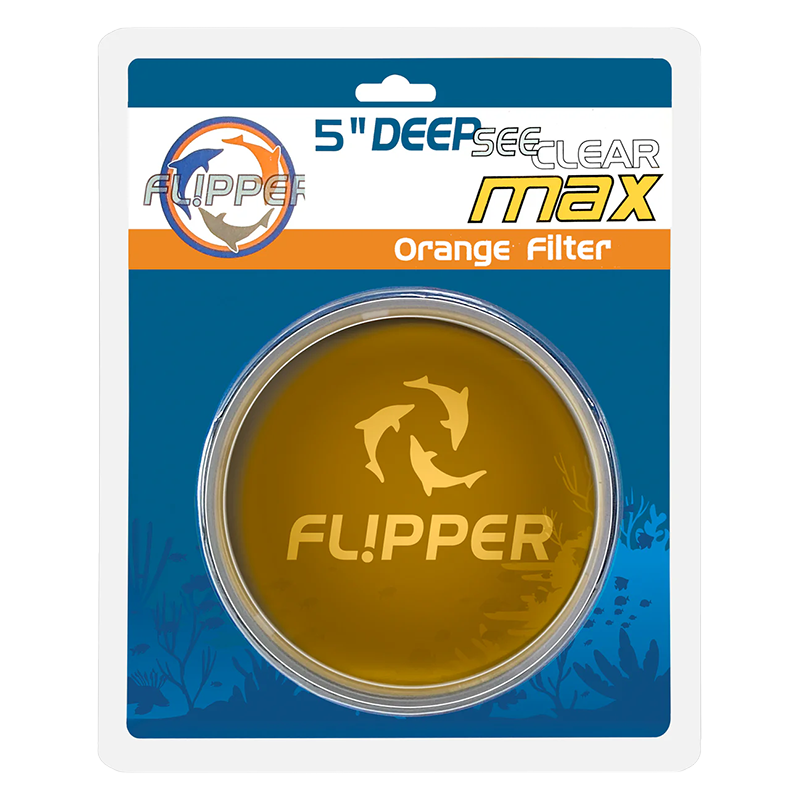 Flipper Deep See Clear Magnetically Mounted Magnified Aquarium Viewer Orange Filter Lens