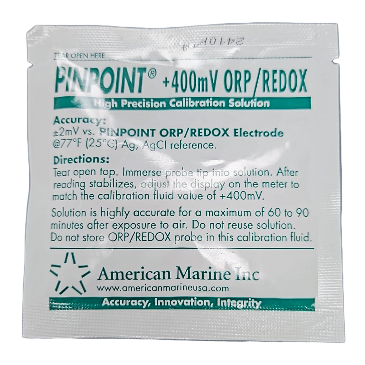 Pinpoint ORP/REDOX Calibration Fluid