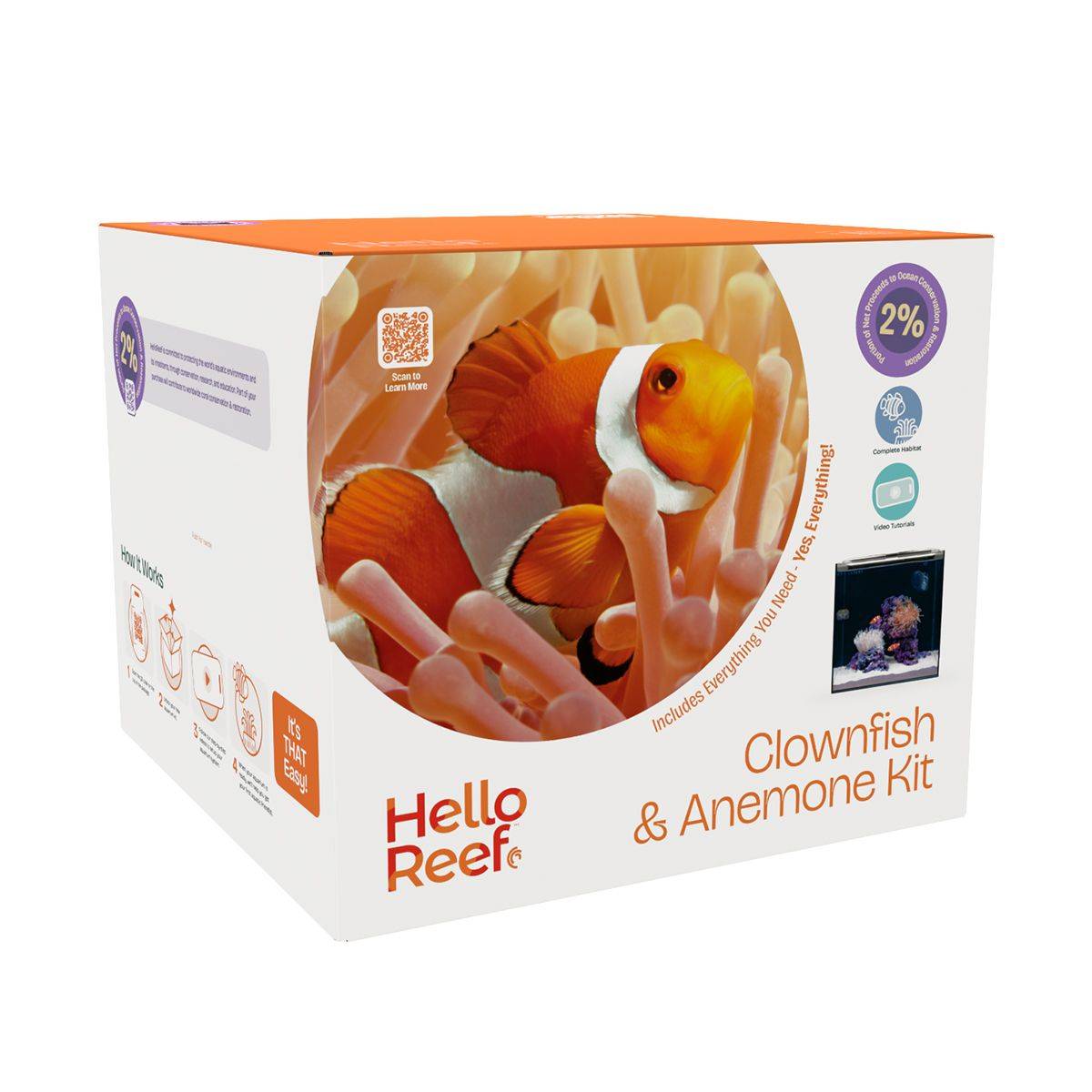 Hello Reef Clownfish & Anemone Aquarium Kit