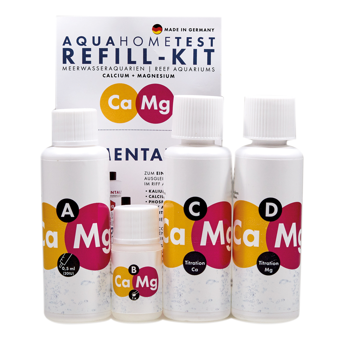 Fauna Marin Aquahometest Ca+Mg Calcium + Magnesium Test Kit Refill