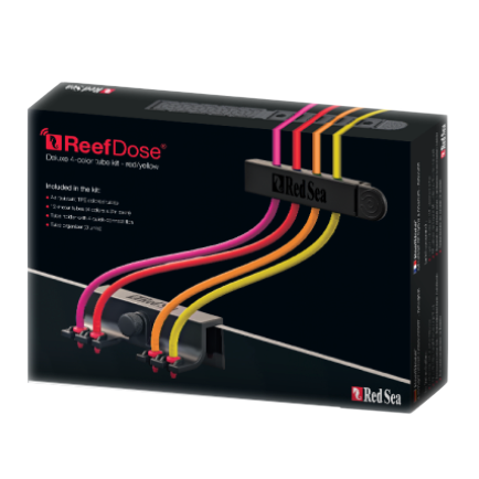 Red Sea ReefDose Deluxe 4 Color Tube Kit Red/Yellow