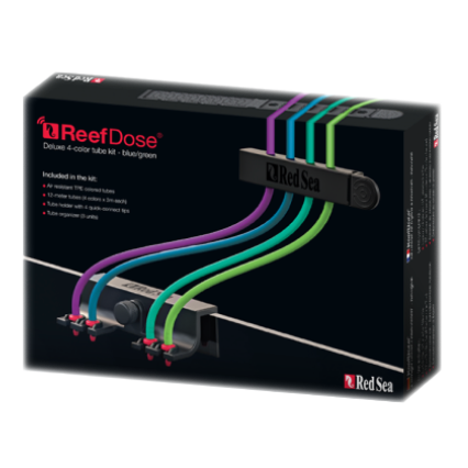 Red Sea ReefDose Deluxe 4 Color Tube Kit Blue/Green
