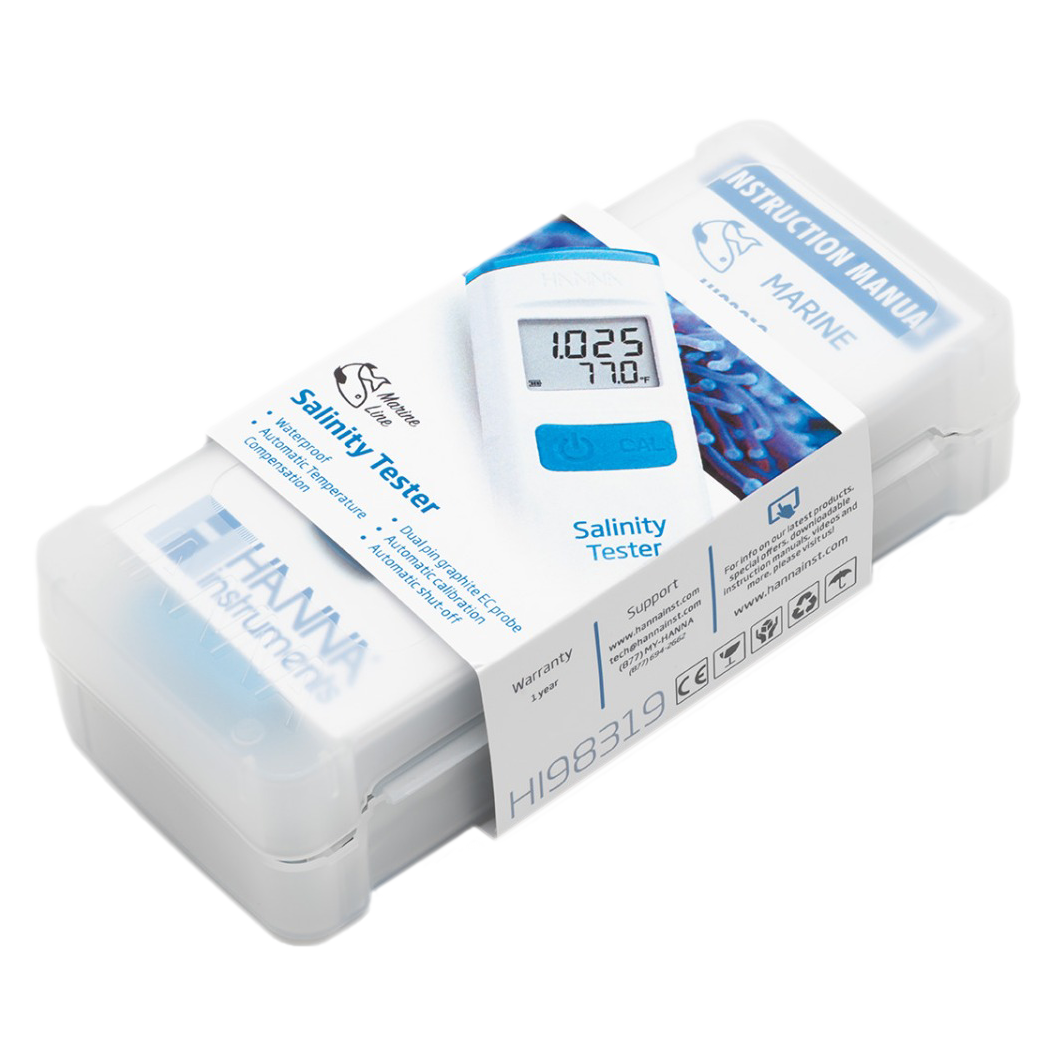 HANNA LIVESea Salinity Tester 海水比重計 塩分濃度 比重計・塩分濃度計を使ってみた！初期設定からメンテナンスまで！／HI